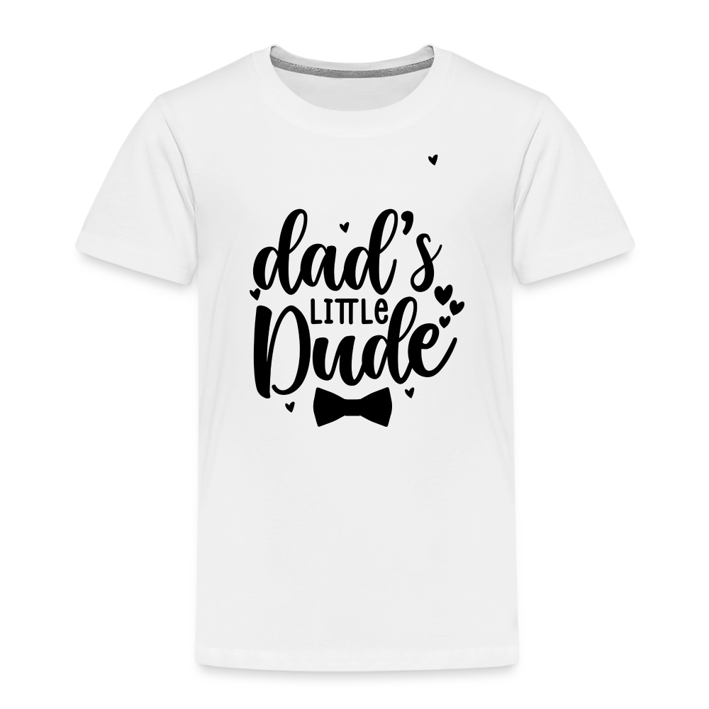 dad´s little Dude Kinder Premium T-Shirt - weiß