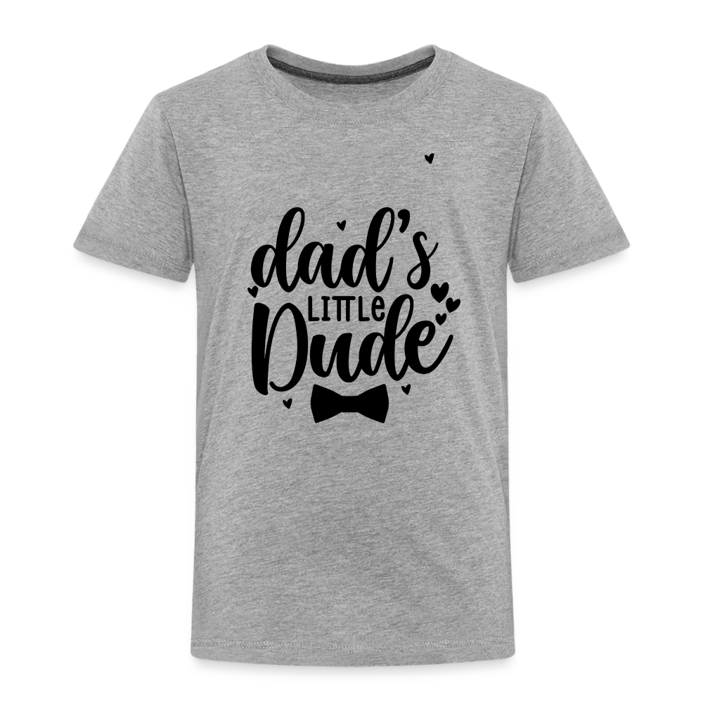 dad´s little Dude Kinder Premium T-Shirt - Grau meliert