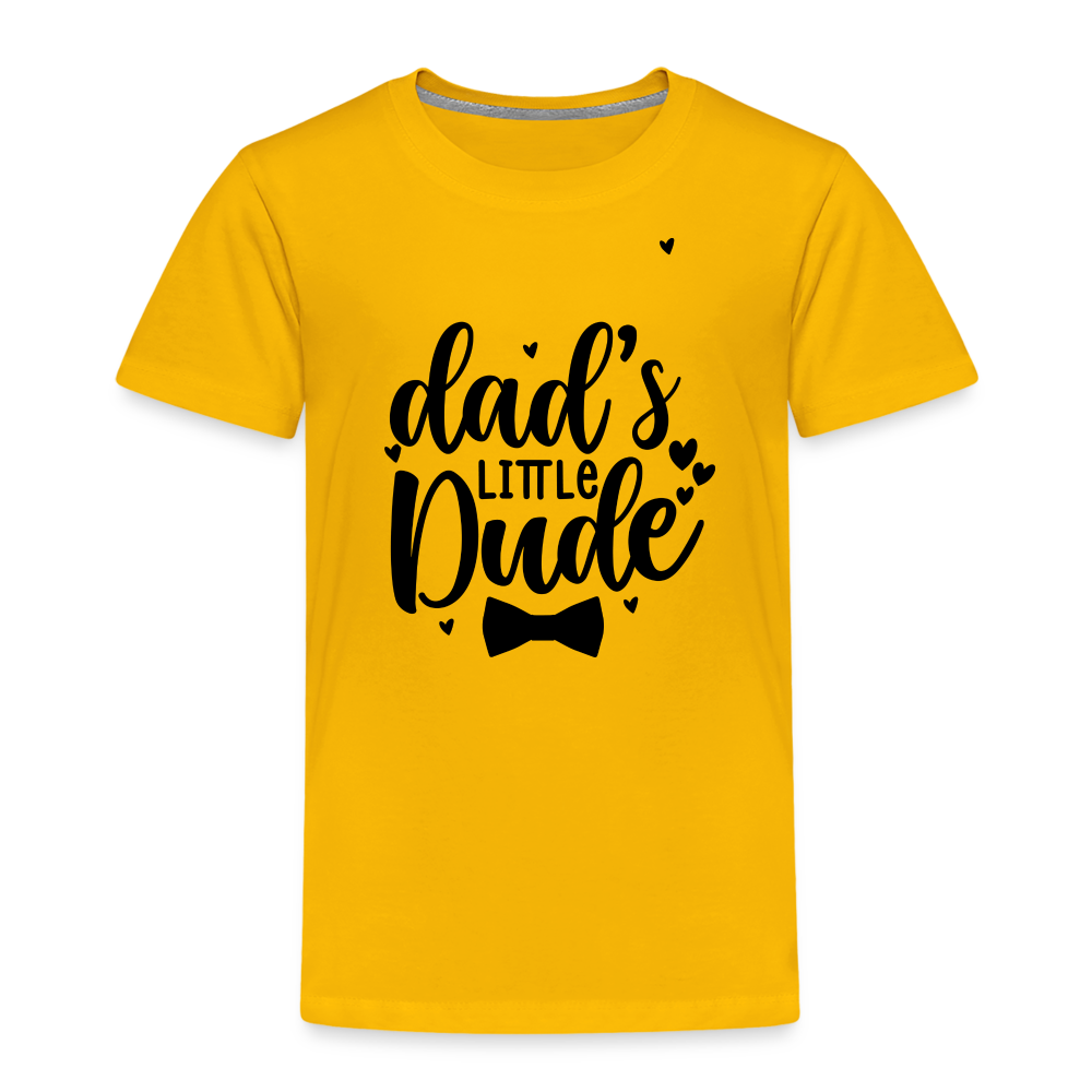 dad´s little Dude Kinder Premium T-Shirt - Sonnengelb