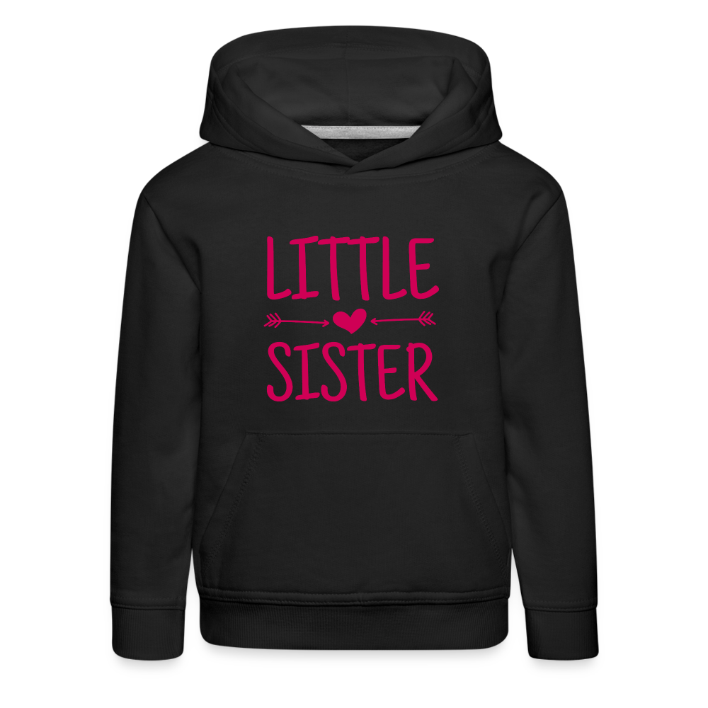Little Sister Kinder Premium Hoodie - Schwarz