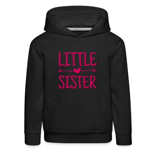 Little Sister Kinder Premium Hoodie - Schwarz
