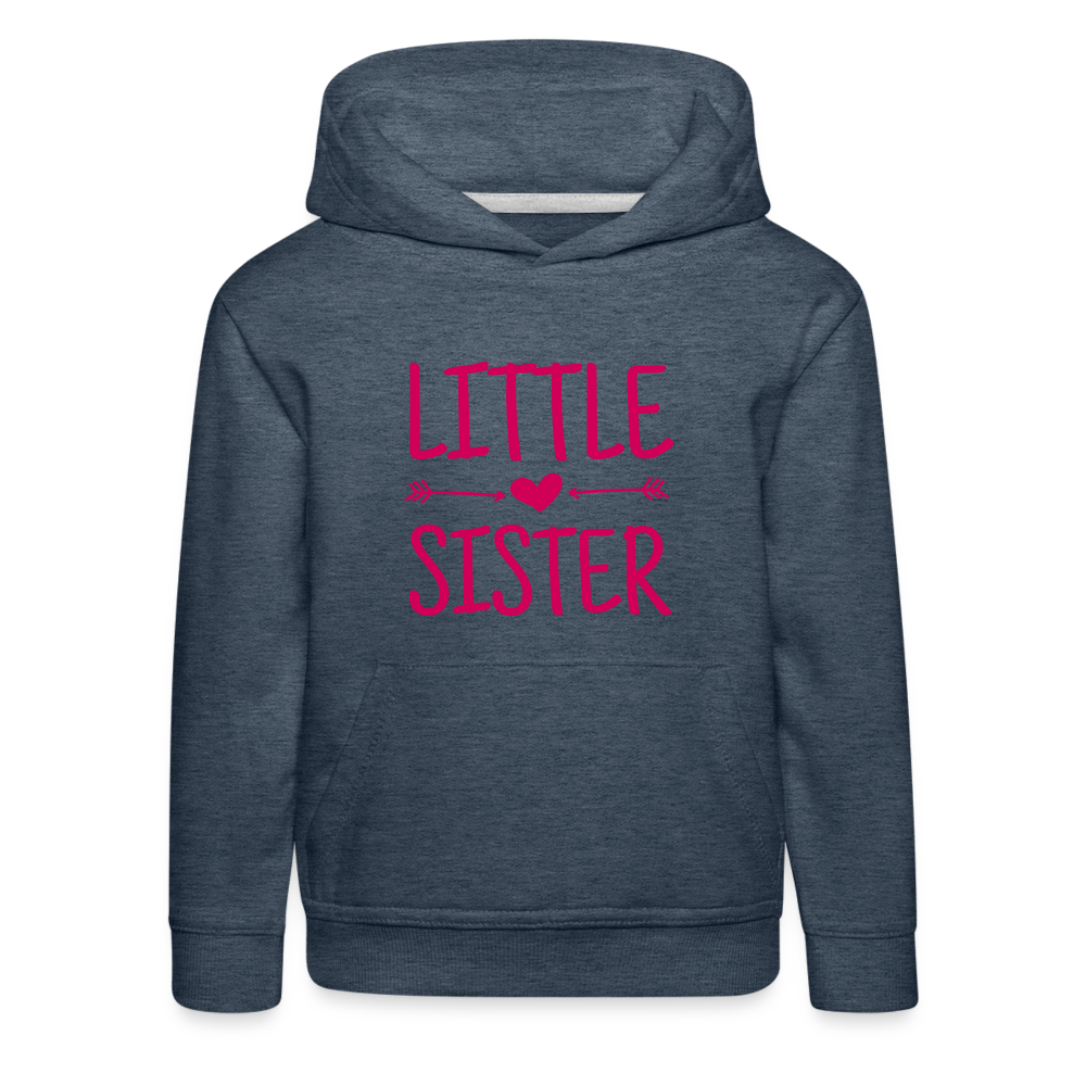 Little Sister Kinder Premium Hoodie - Jeansblau