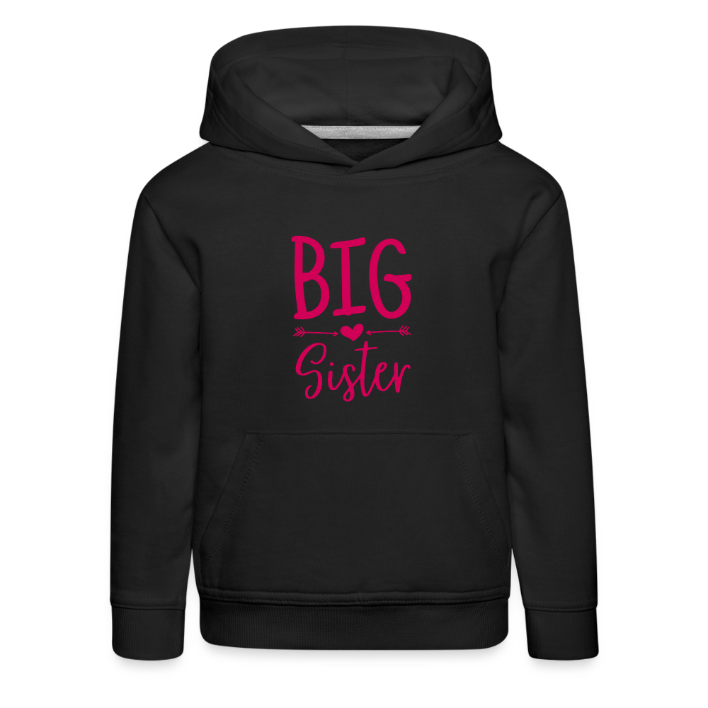 Big Sister Kinder Premium Hoodie - Schwarz