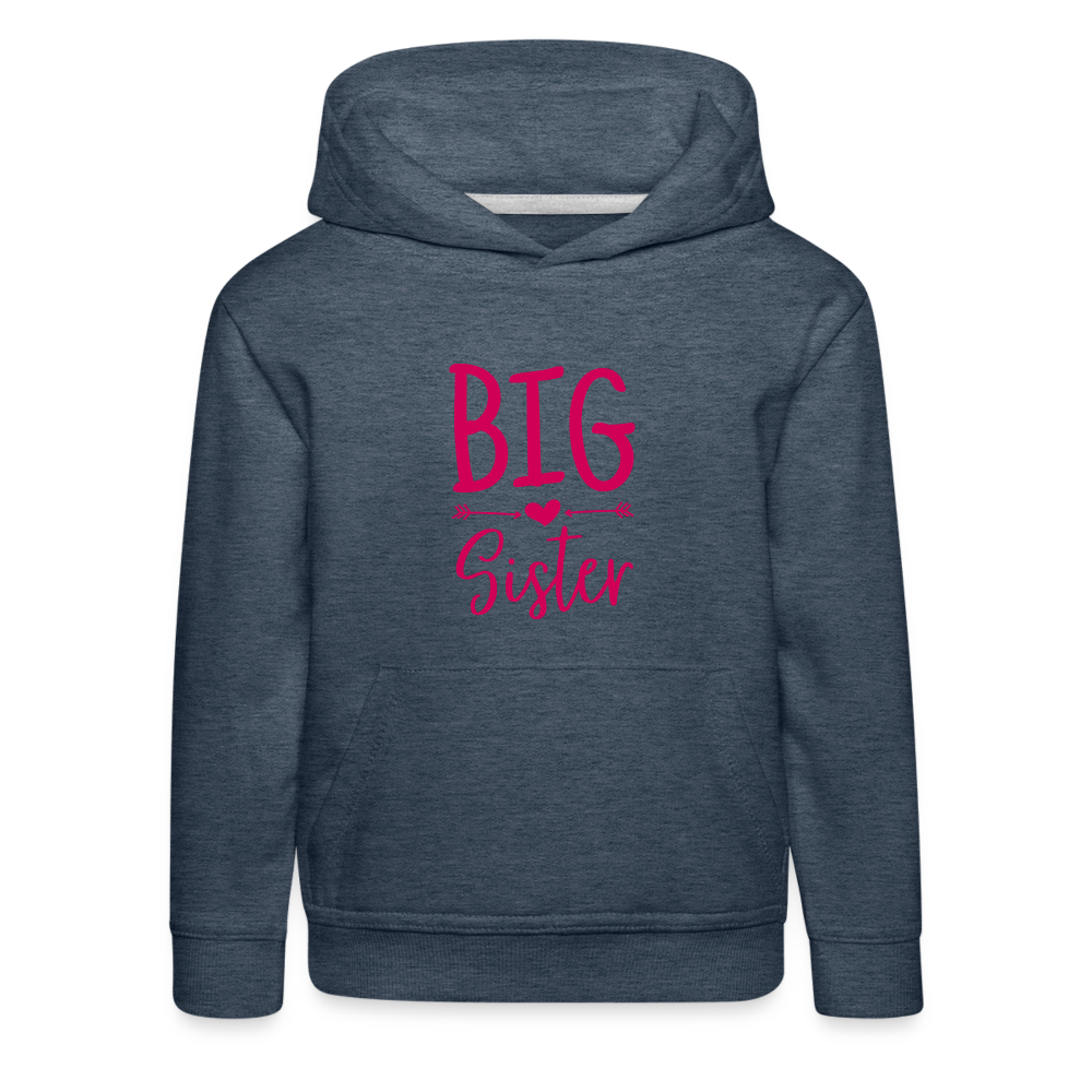 Big Sister Kinder Premium Hoodie - Jeansblau