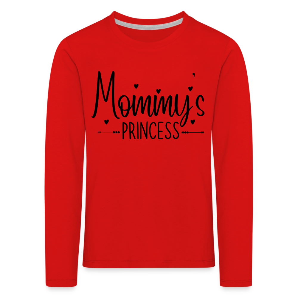 Mommys Princess Kinder Premium Langarmshirt - Rot