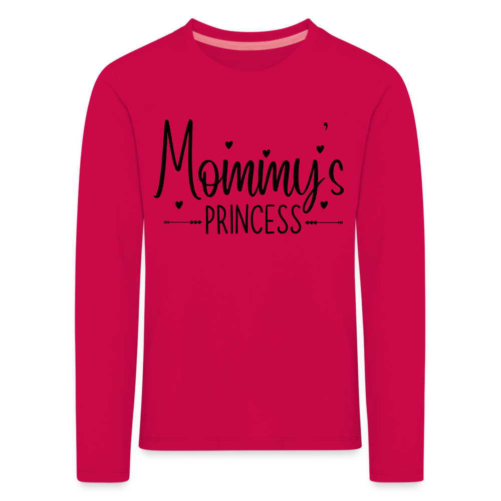 Mommys Princess Kinder Premium Langarmshirt - dunkles Pink