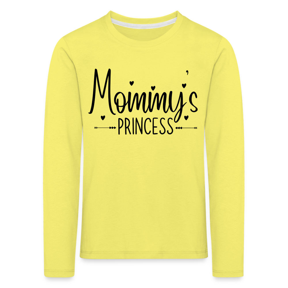 Mommys Princess Kinder Premium Langarmshirt - Gelb