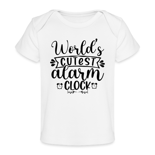 Worlds cutest alarm clock Baby Bio-T-Shirt - weiß