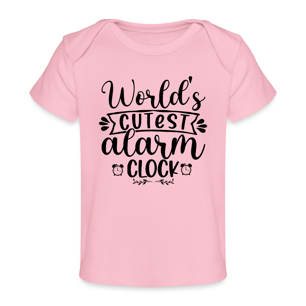 Worlds cutest alarm clock Baby Bio-T-Shirt - Hellrosa