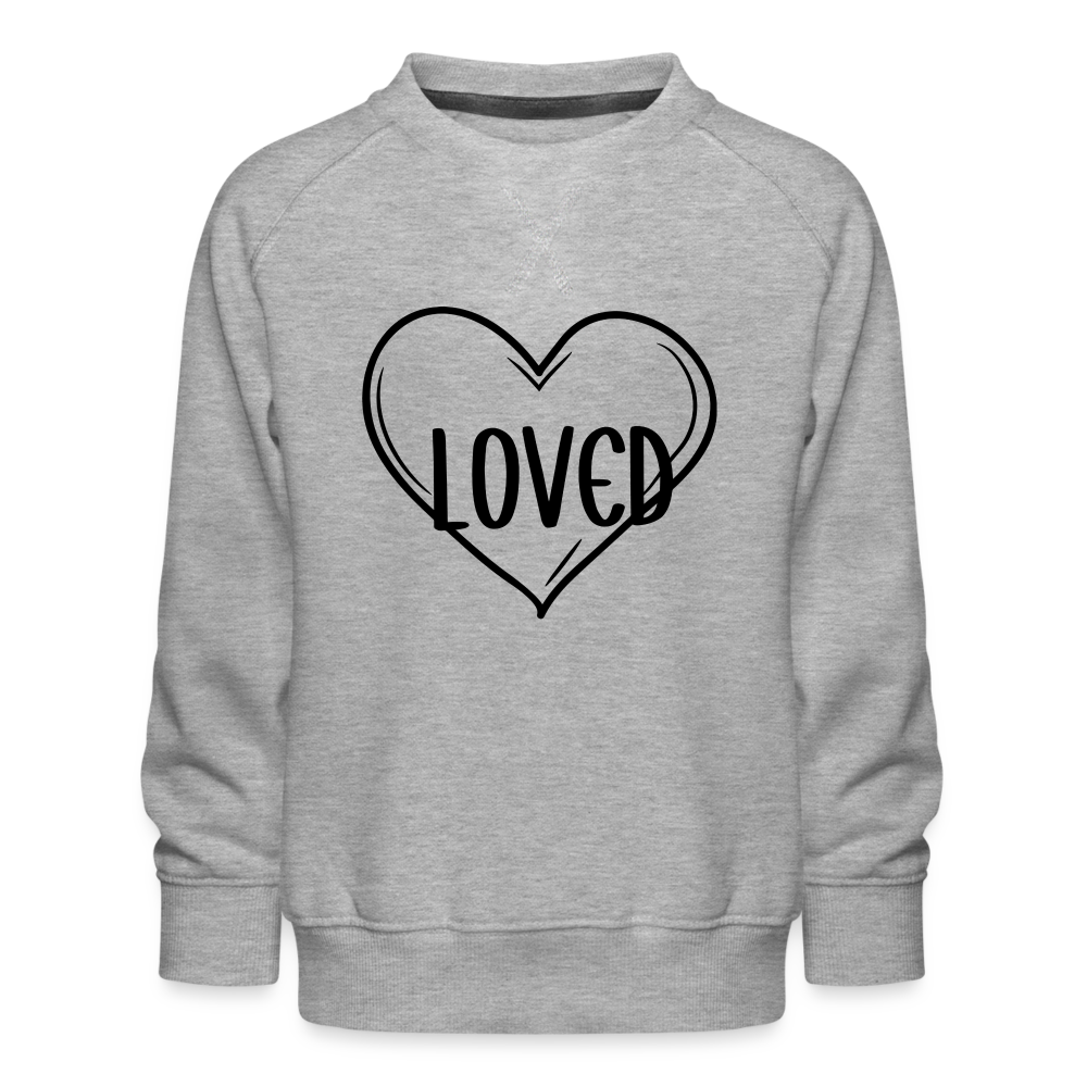 Loved - Kinder Premium Pullover - Grau meliert