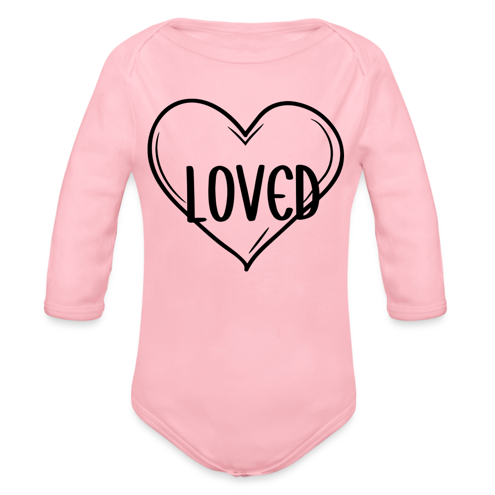 loved - Baby Bio-Langarm-Body - Hellrosa