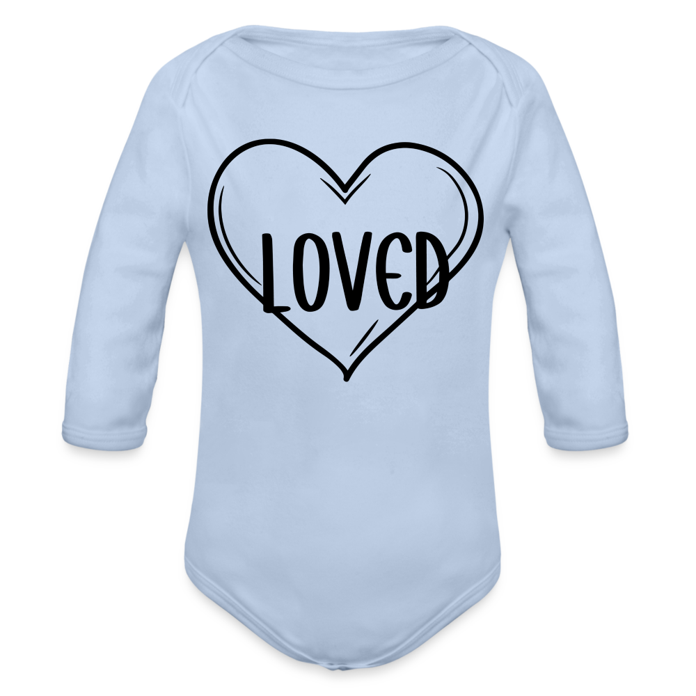loved - Baby Bio-Langarm-Body - Sky