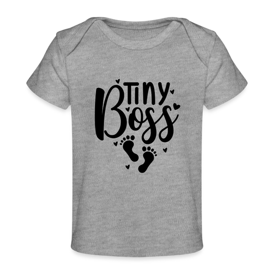 tiny Boss - Baby Bio-T-Shirt - Grau meliert