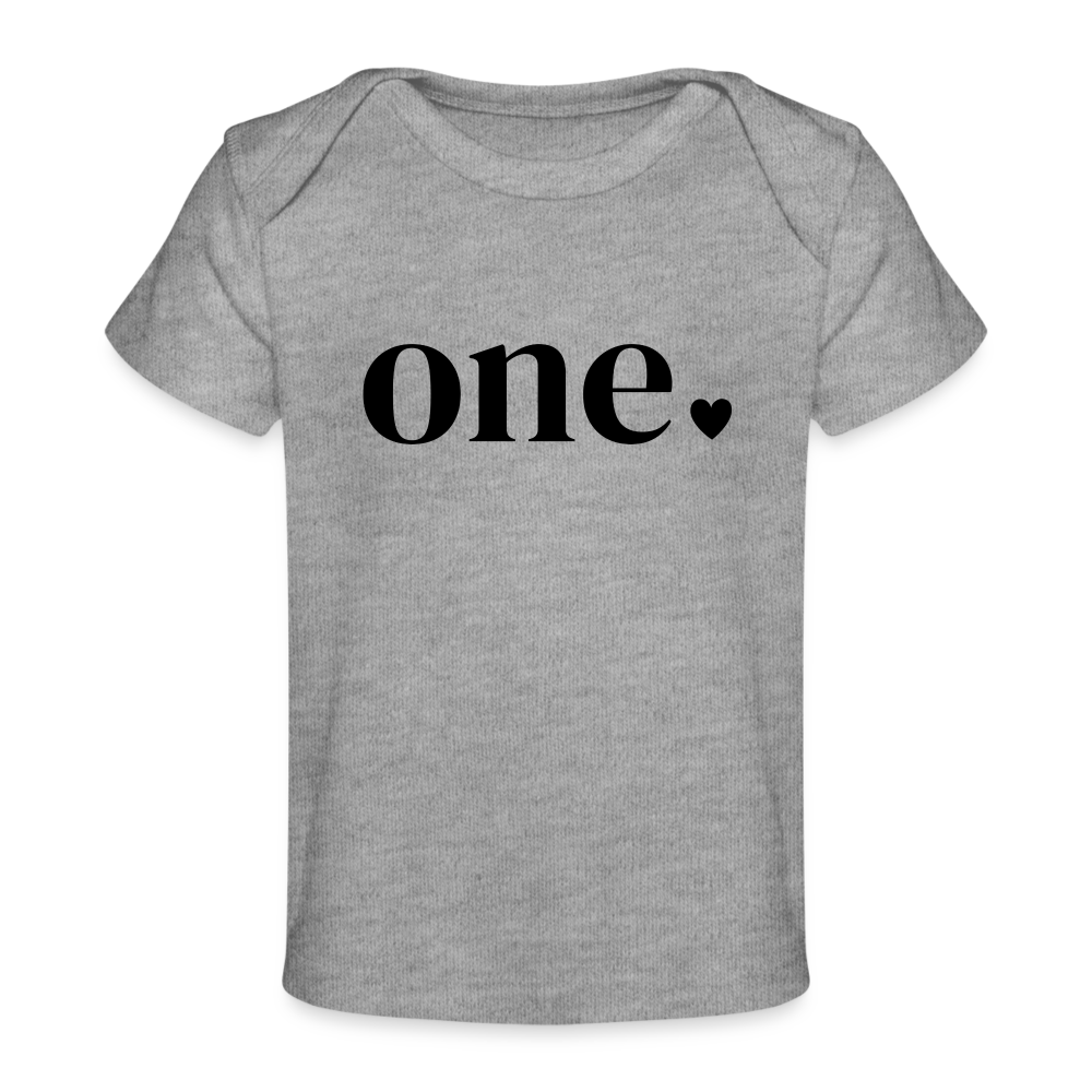 One Herz - Baby Bio-T-Shirt - Grau meliert