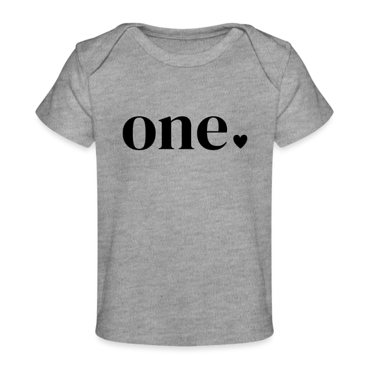 One Herz - Baby Bio-T-Shirt - Grau meliert