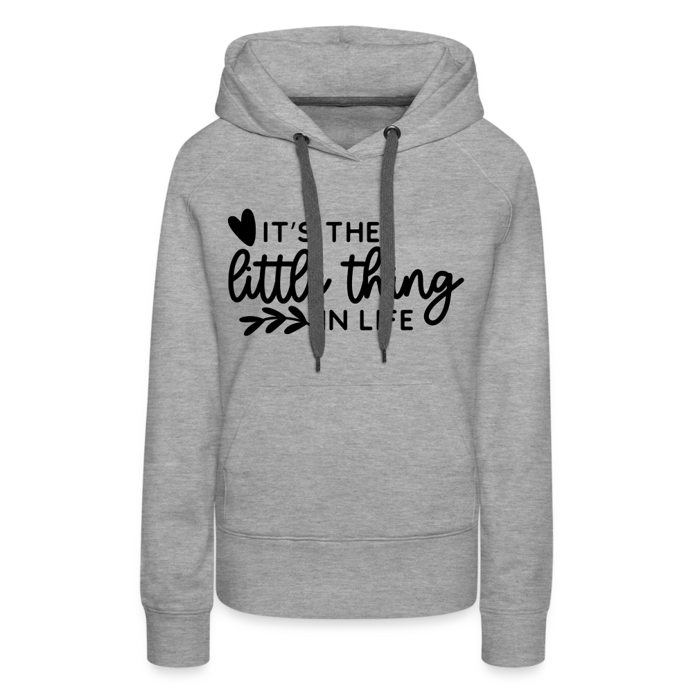 It's the little thing in life - Frauen Premium Hoodie - Grau meliert