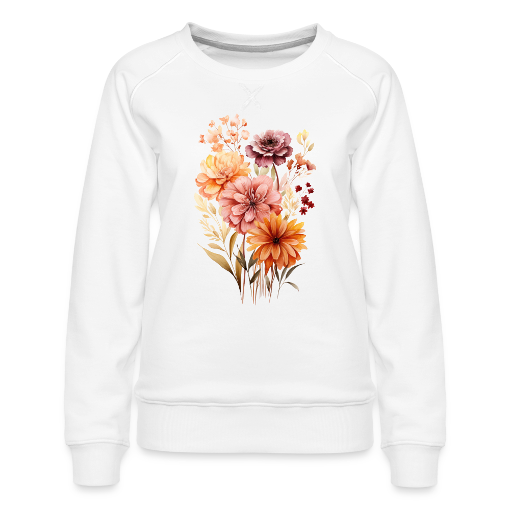 Blumen - Frauen Premium Pullover - weiß