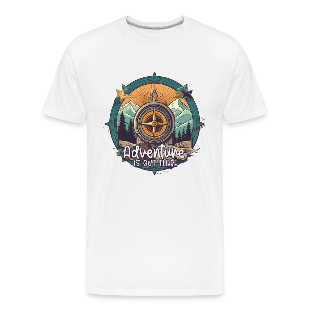 Adventure is out there - Männer Premium Bio T-Shirt - weiß