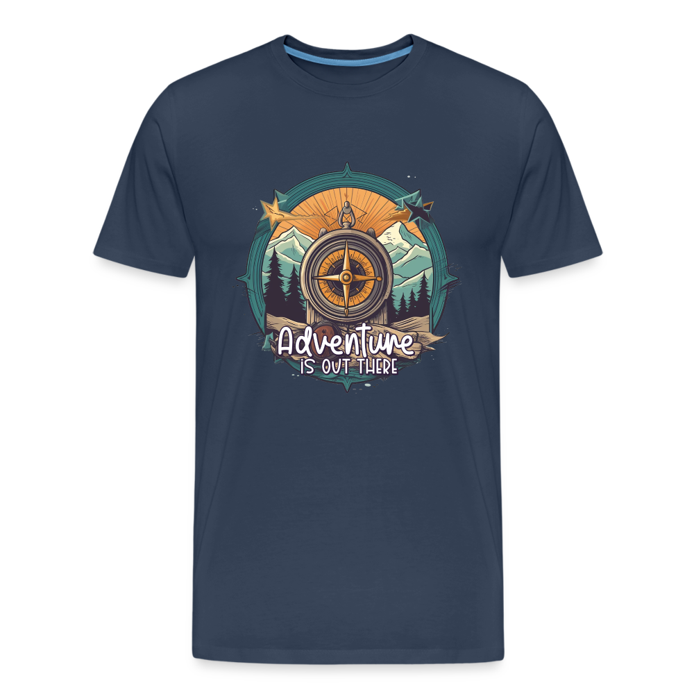 Adventure is out there - Männer Premium Bio T-Shirt - Navy