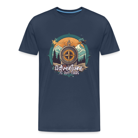 Adventure is out there - Männer Premium Bio T-Shirt - Navy