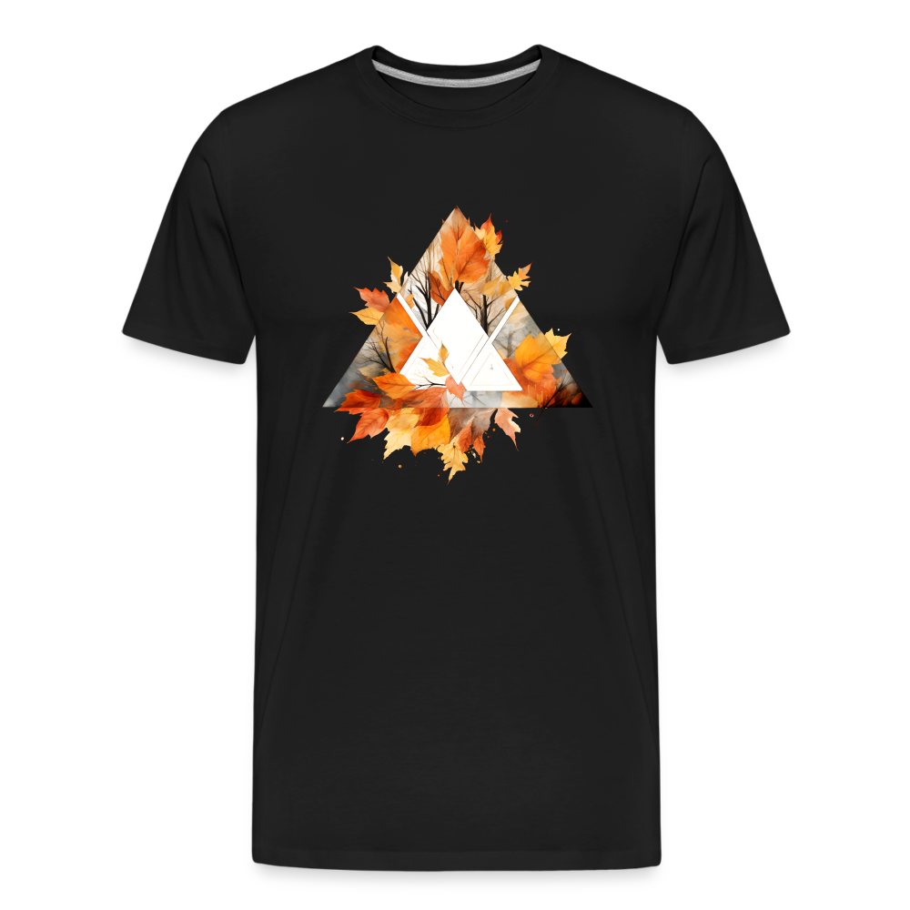 Dreieck Herbst - Männer Premium Bio T-Shirt - Schwarz