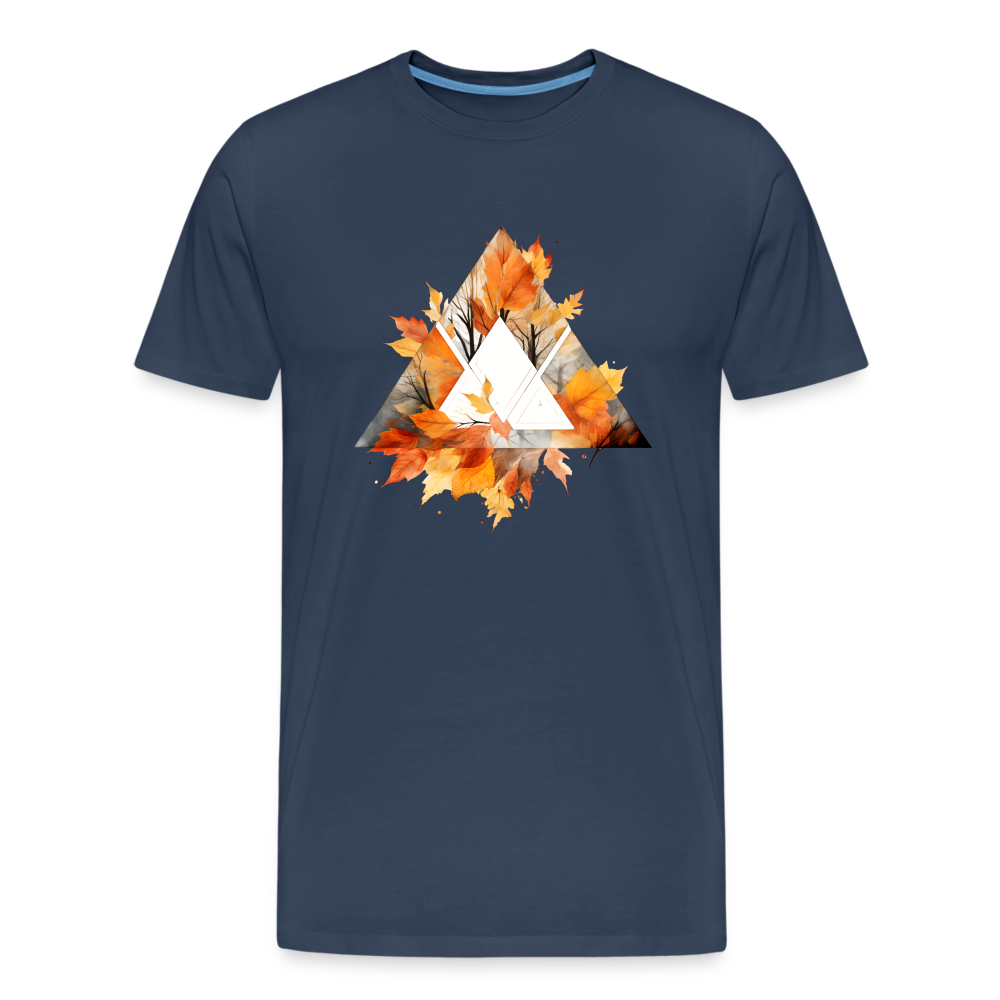 Dreieck Herbst - Männer Premium Bio T-Shirt - Navy