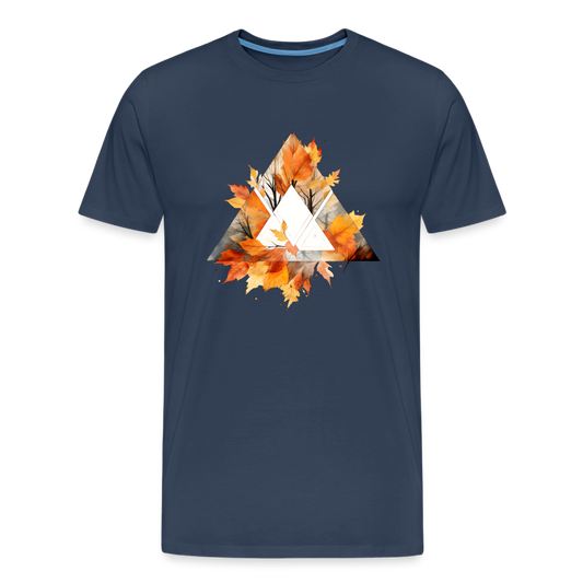 Dreieck Herbst - Männer Premium Bio T-Shirt - Navy