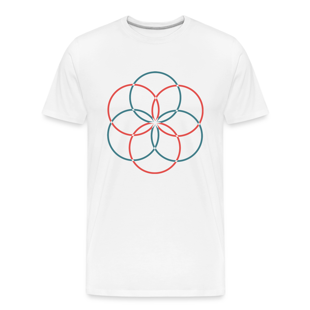 Geometrie Kreise - Männer Premium Bio T-Shirt - weiß