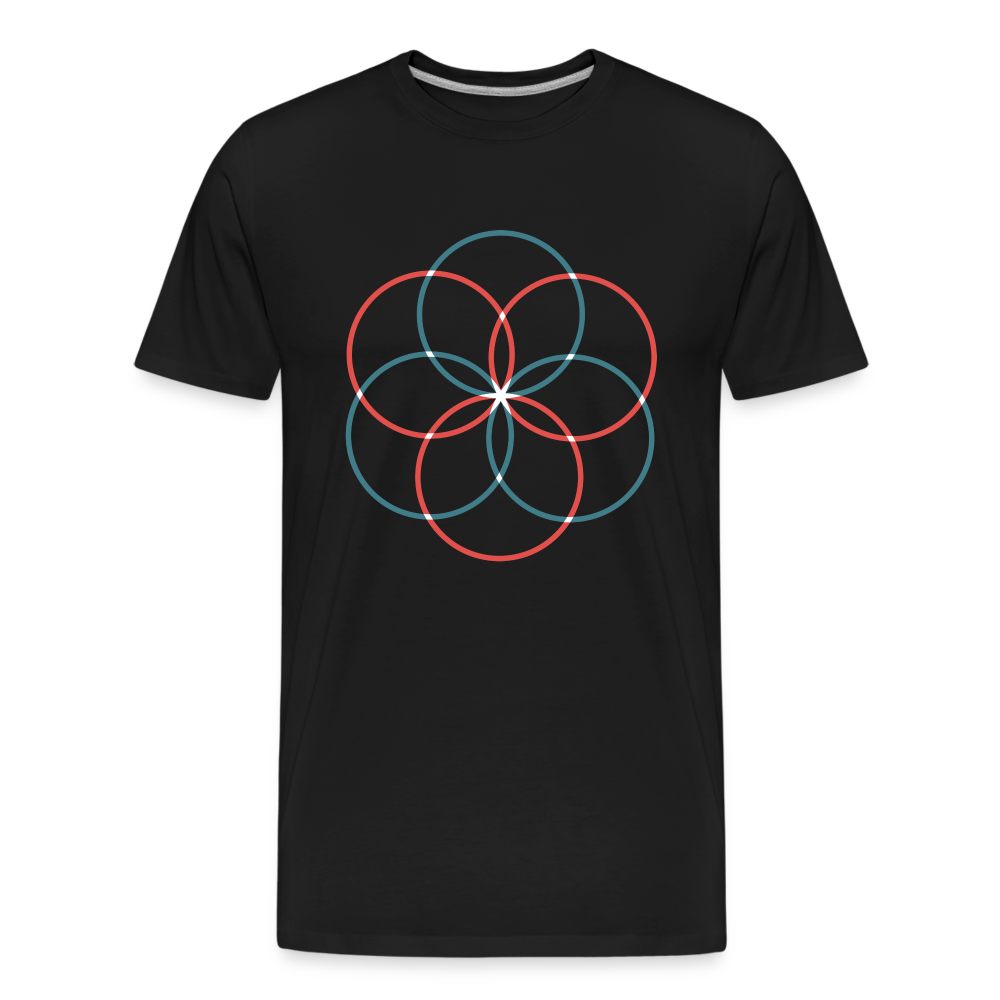 Geometrie Kreise - Männer Premium Bio T-Shirt - Schwarz