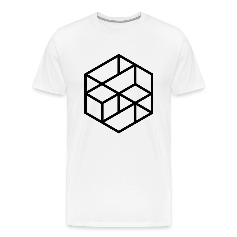 Hexagon - Männer Premium Bio T-Shirt - weiß