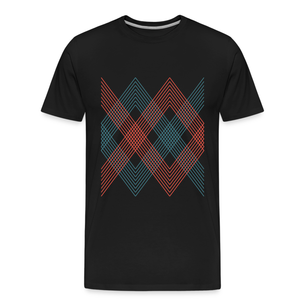 Line Art - Männer Premium Bio T-Shirt - Schwarz