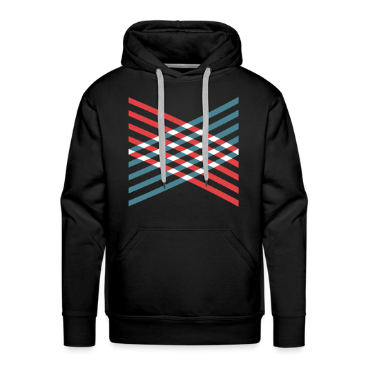 Linien Diagonal - Men’s Premium Hoodie - Schwarz
