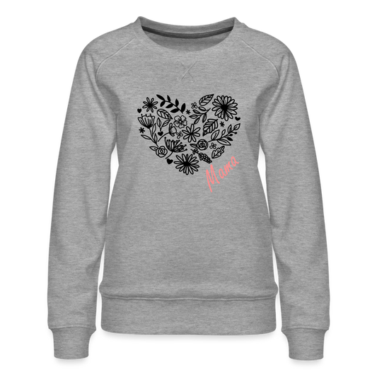 Mama Frauen Pullover - Grau meliert