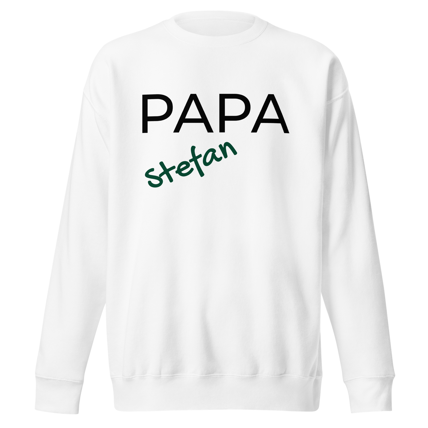 Papa Schriftzug Personalisierbar Unisex-Premium-Pullover