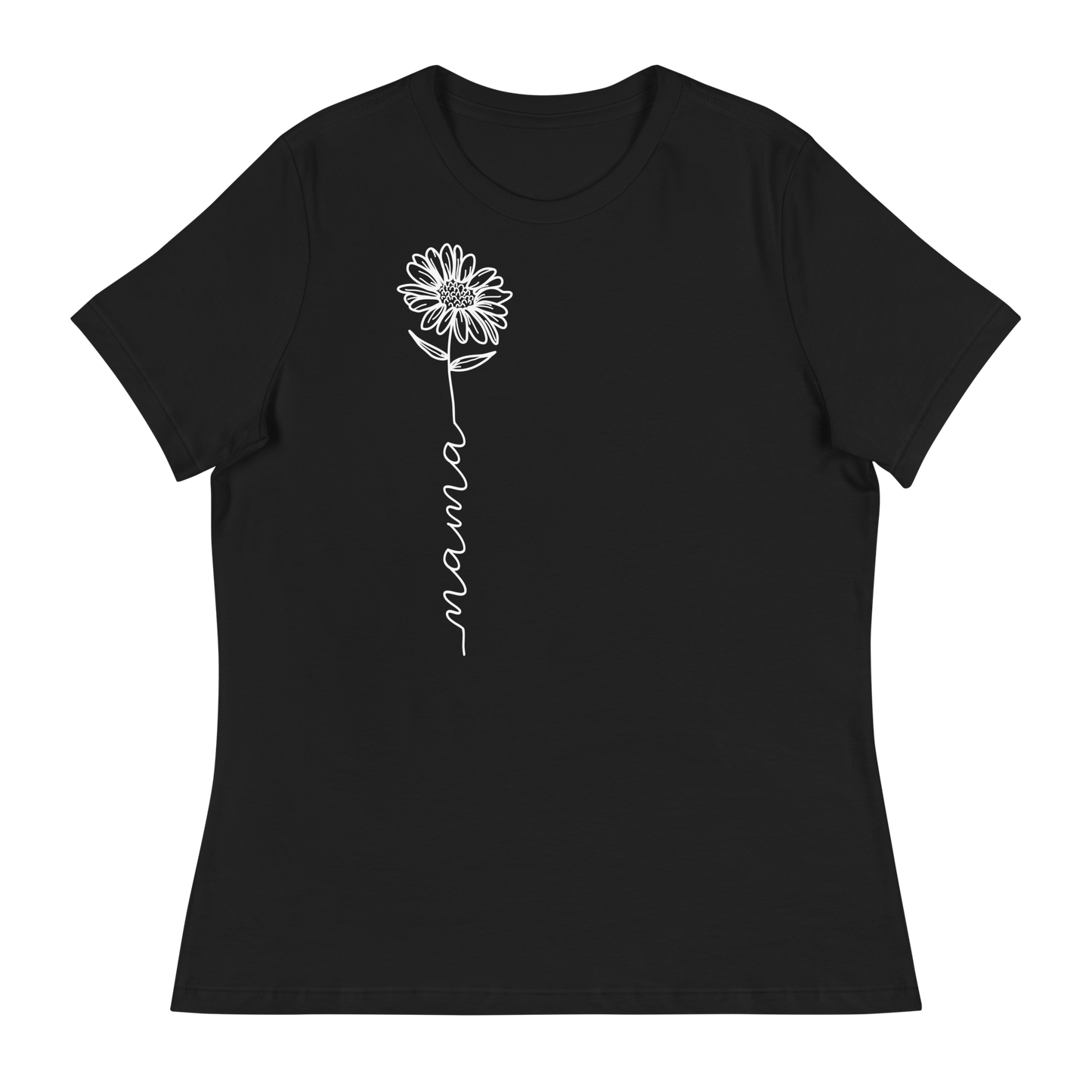 Lockeres Mama Blumen T-Shirt