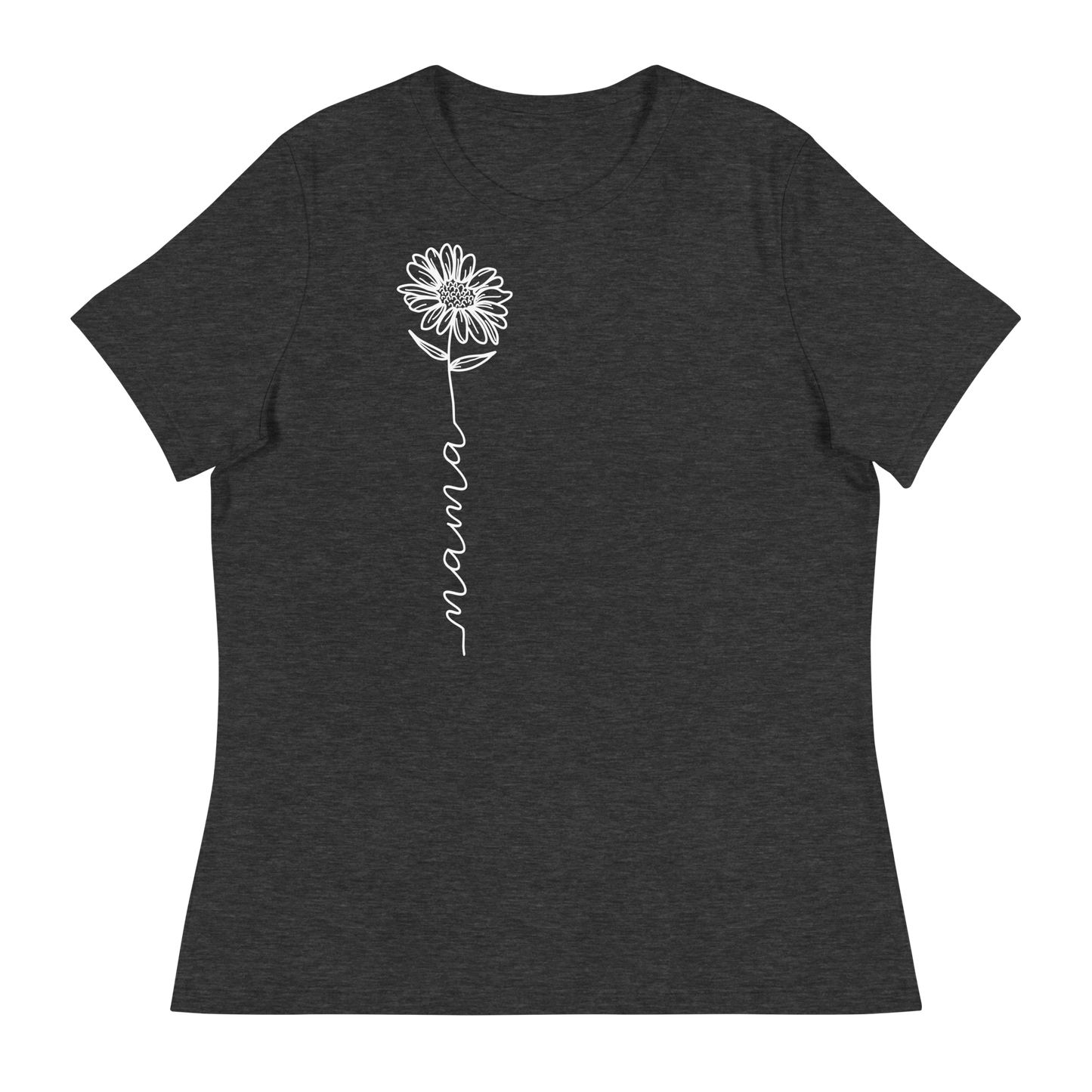 Lockeres Mama Blumen T-Shirt