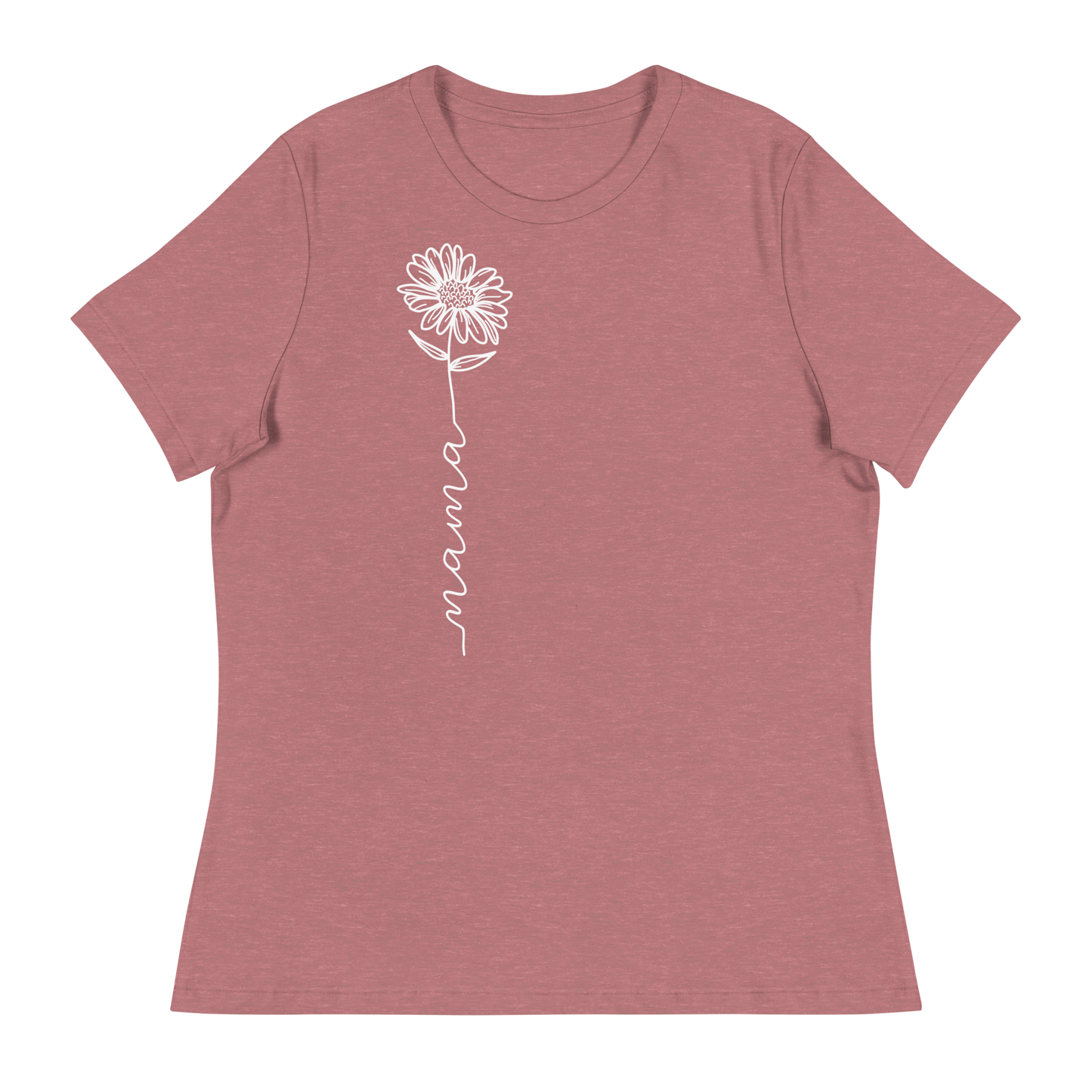 Lockeres Mama Blumen T-Shirt
