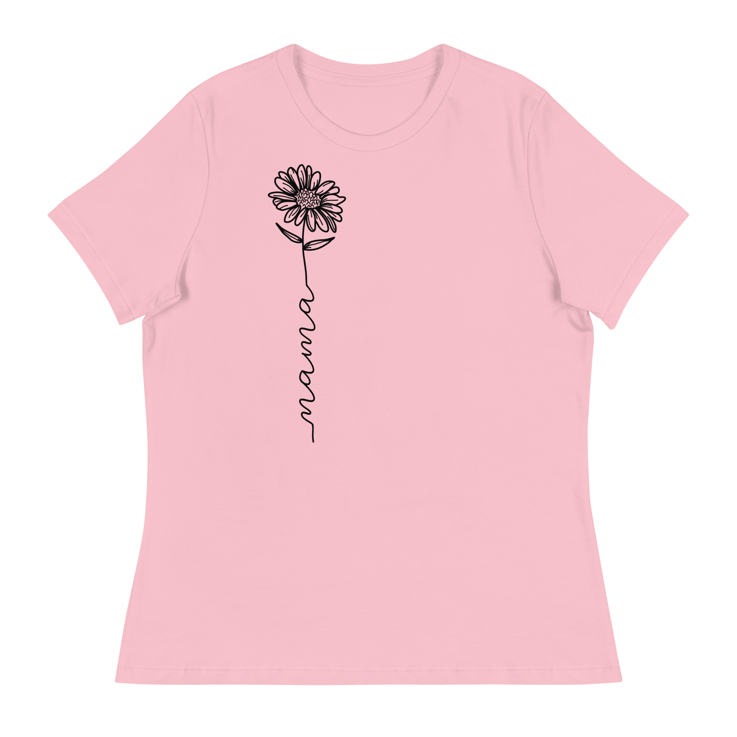 Lockeres Mama Blumen T-Shirt