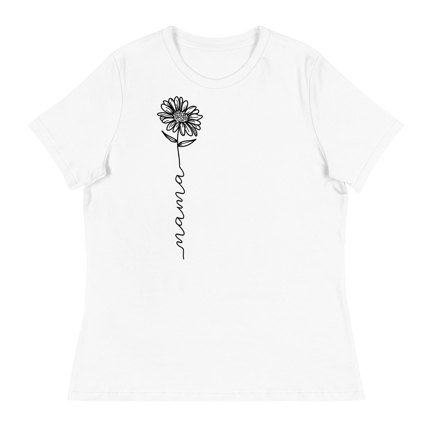 Lockeres Mama Blumen T-Shirt