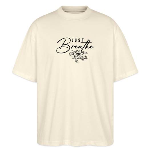 Just Breathe Unisex Oversize Bio-T-Shirt - Weißgrau