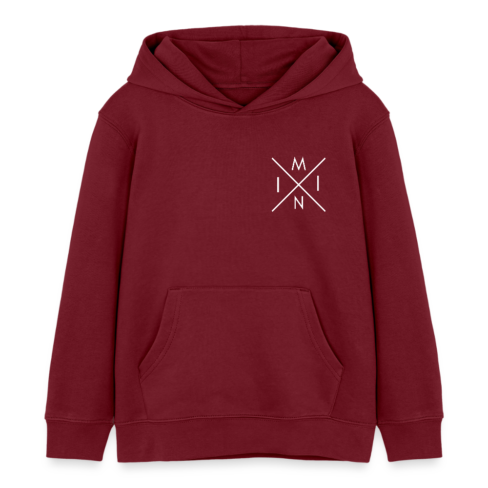 Mini - Bio Kinder Hoodie - Burgunderrot