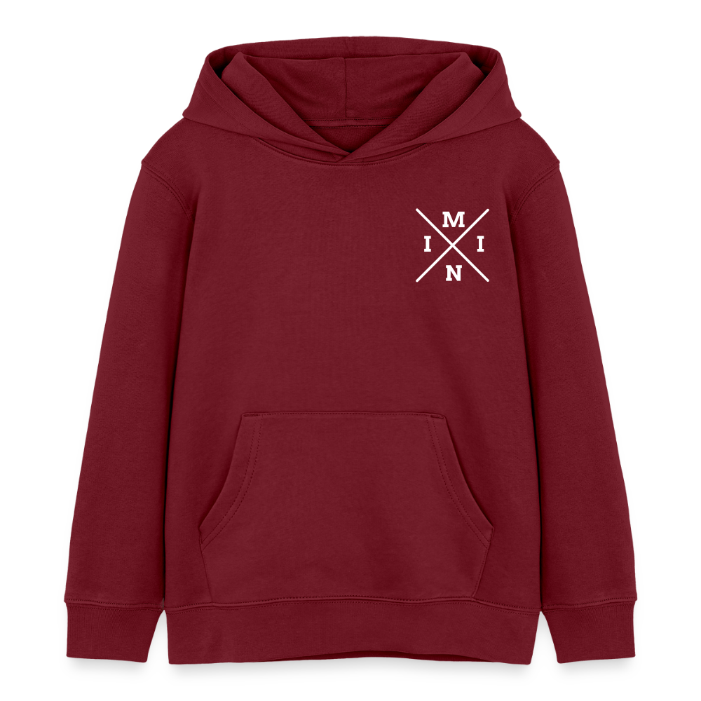 Mini - Kinder Bio-Hoodie - Burgunderrot