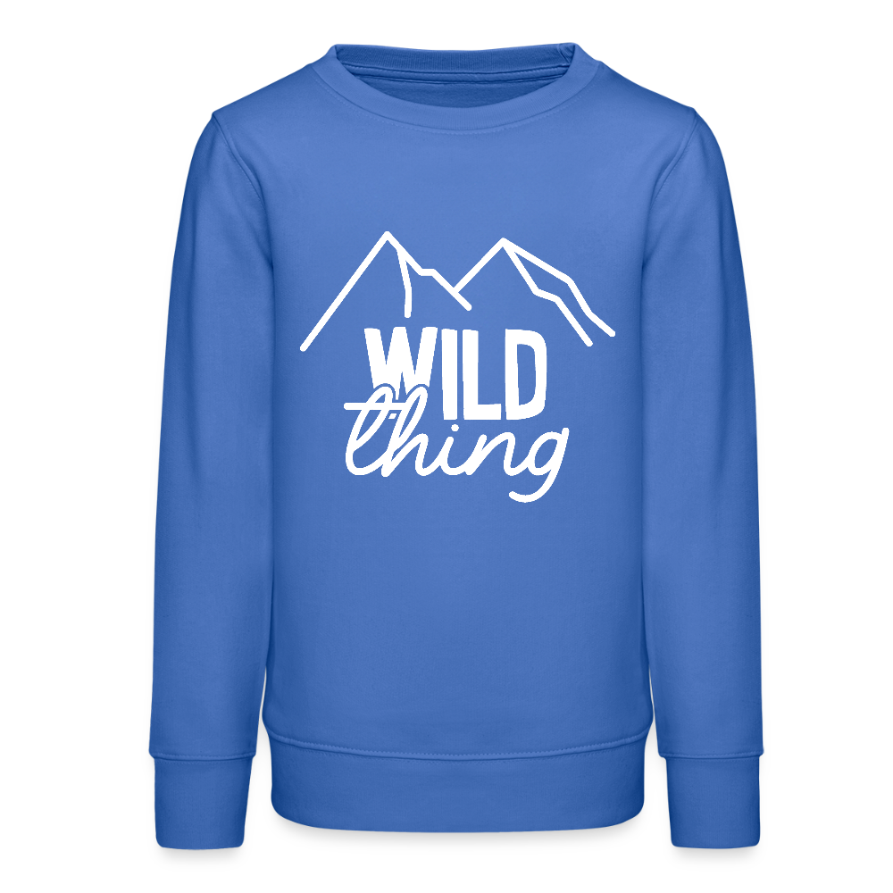 wild thing -  Bio Kinder Sweatshirt - carolina Blue