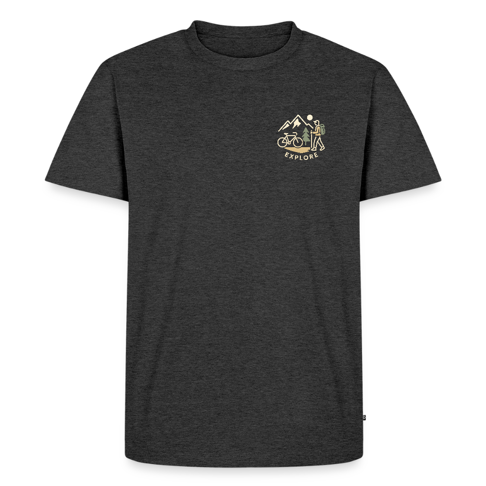 Explore - Bio Männer T-Shirt - Anthrazit meliert