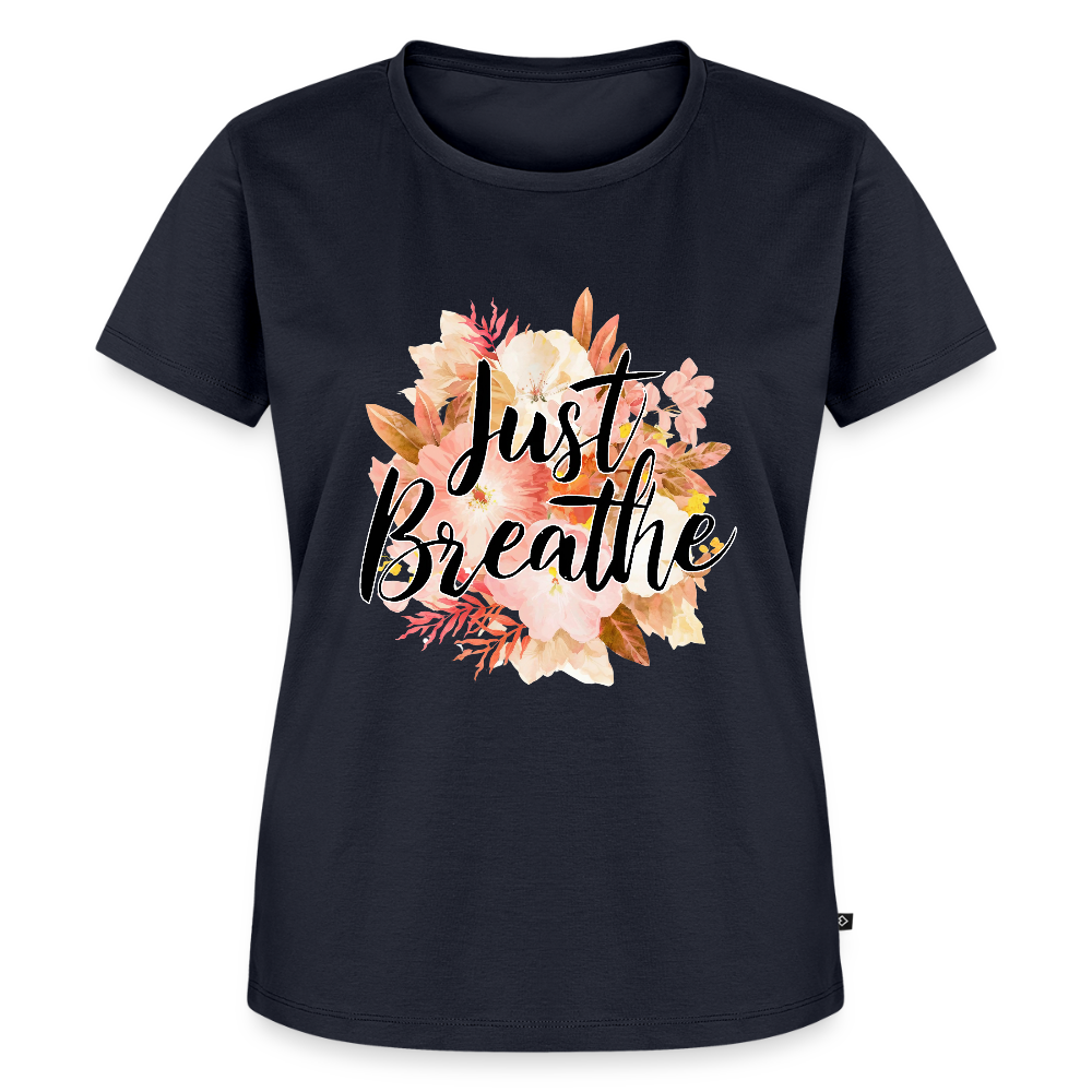 Just Breathe - Bio Frauen T-Shirt - Navy