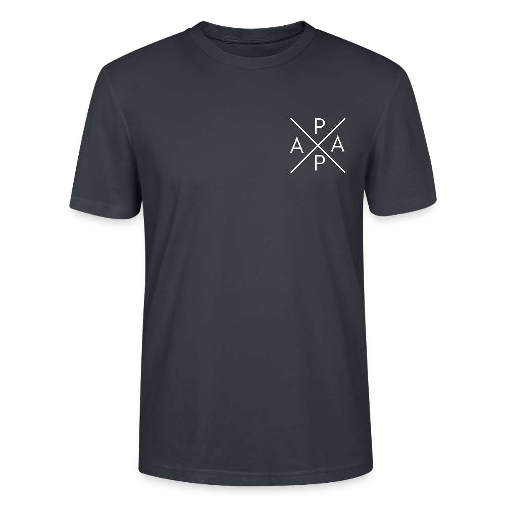 Papa - Bio Unisex T-Shirt - Dunkles Graublau