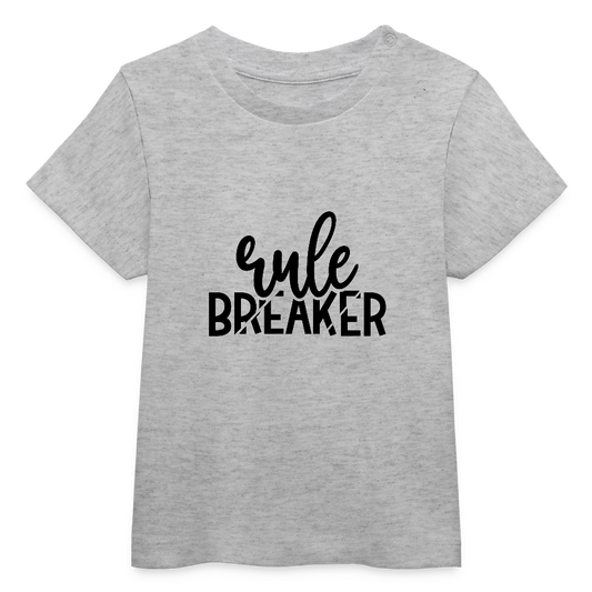 Rule Breaker - Baby Bio-T-Shirt - Grau meliert