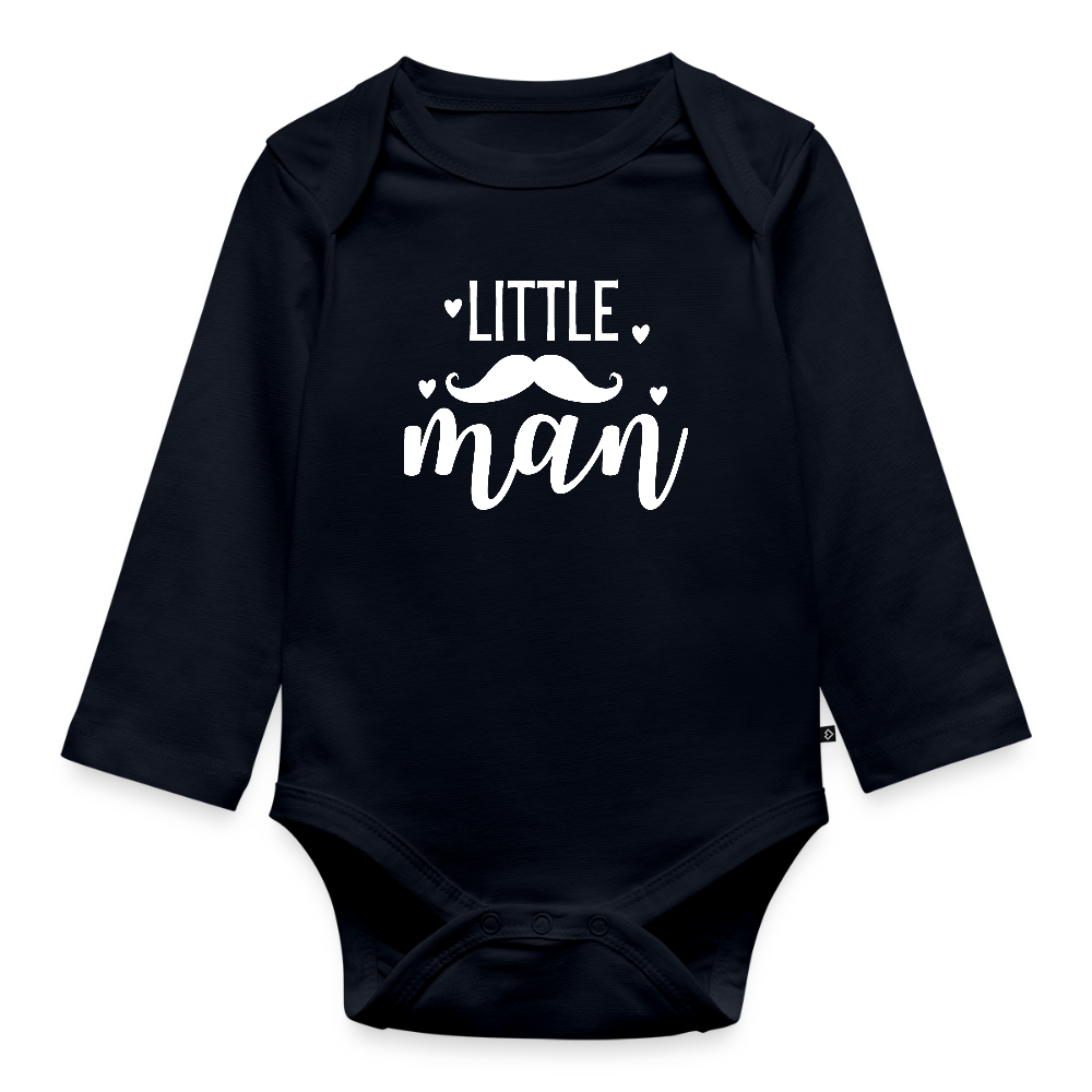 little man Baby Bio-Langarm-Body - Navy