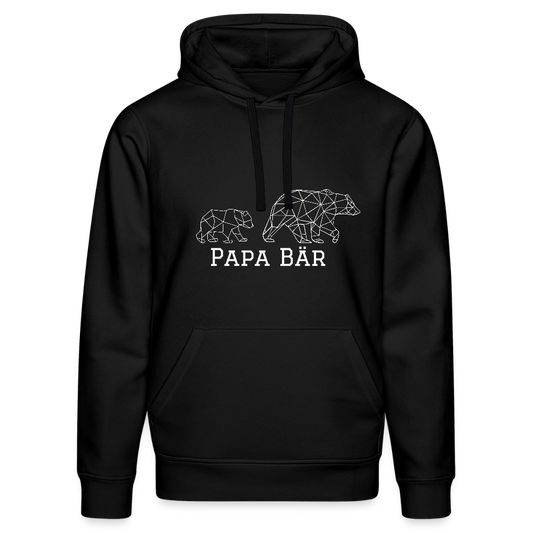 Papa Bär Unisex Bio-Hoodie - Schwarz