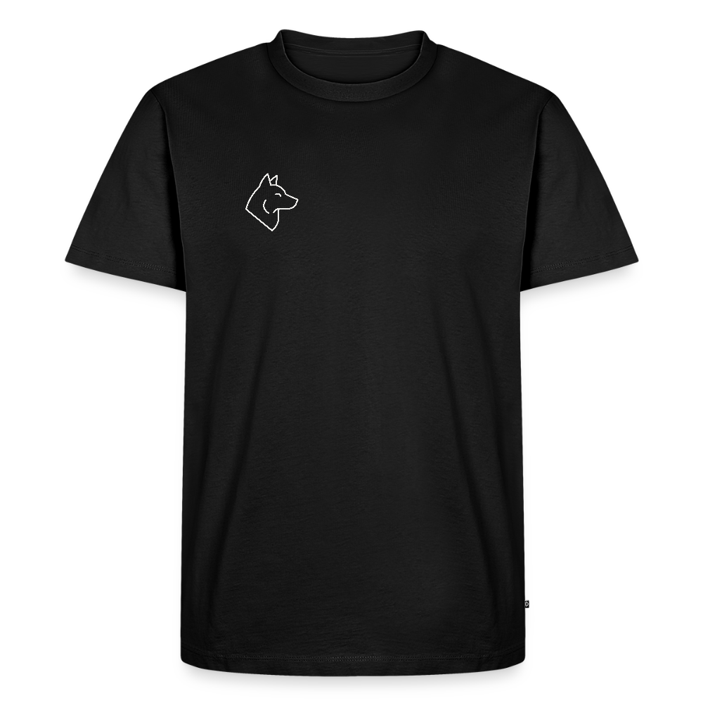 Wolf - Bio Männer T-Shirt - Schwarz